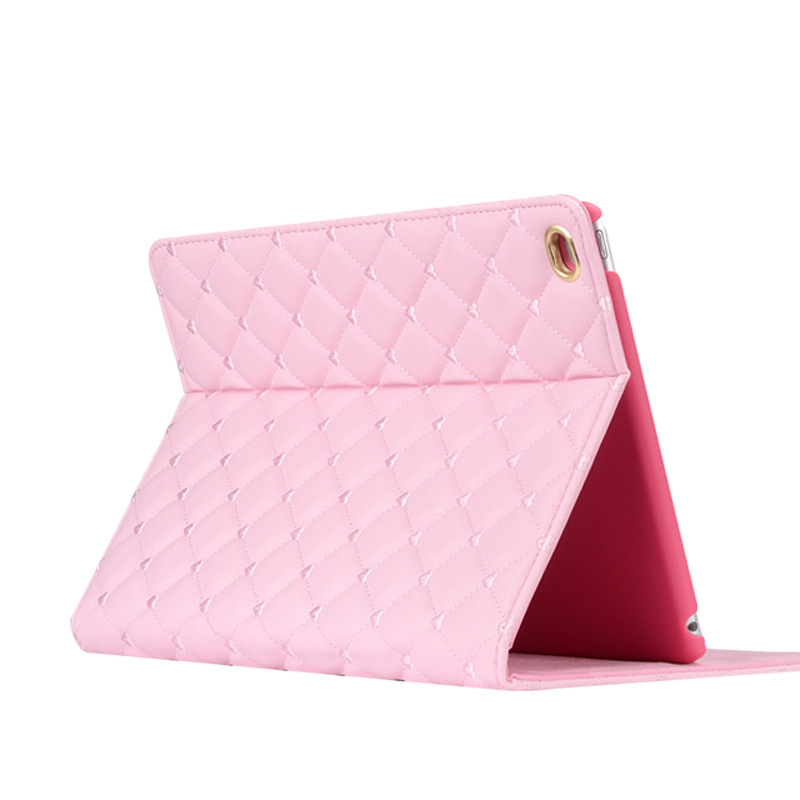 Pink Imitation Leather iPad Mini 3/2/1 Cases And Covers With Nice Bow IPMC307_7