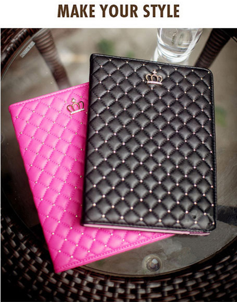 Best Luxury Black Pink Smart Cover For iPad Air Mini Pro New iPad IPCC07_2