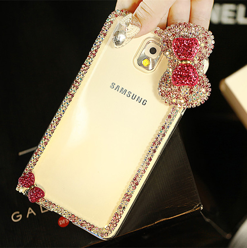Best Luxury Bowknot Diamond Phone Cases For Samsung S6 S5 Note 4 SG606_2