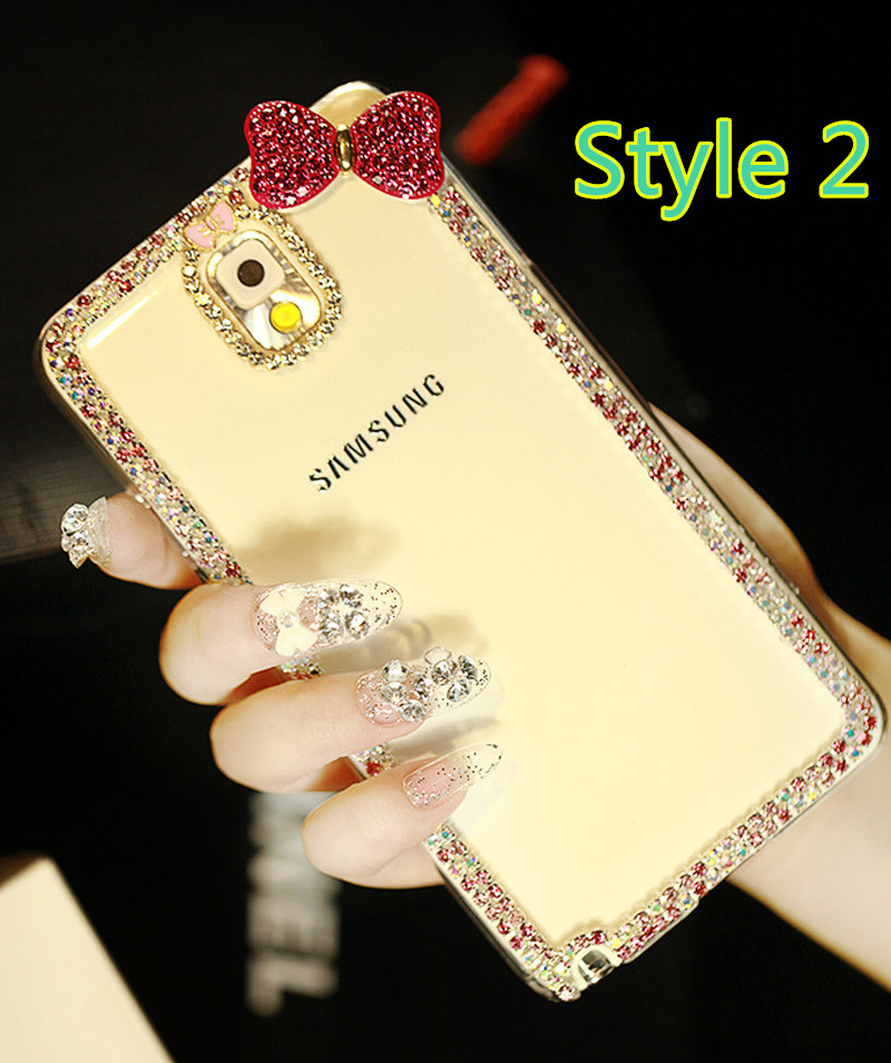 Best Luxury Bowknot Diamond Phone Cases For Samsung S6 S5 Note 4 SG606_3