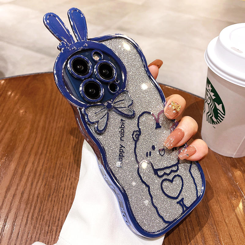 Beautiful iPhone 14 13 12 11 Case With Rabbit Ear For Girl IPS622_3
