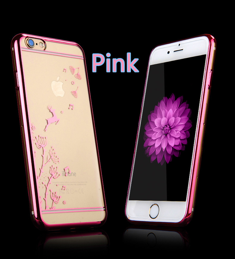 Best Pink Silicone Cases Or Covers With Metal Frame For iPhone 6S And 6S Plus IP6S04