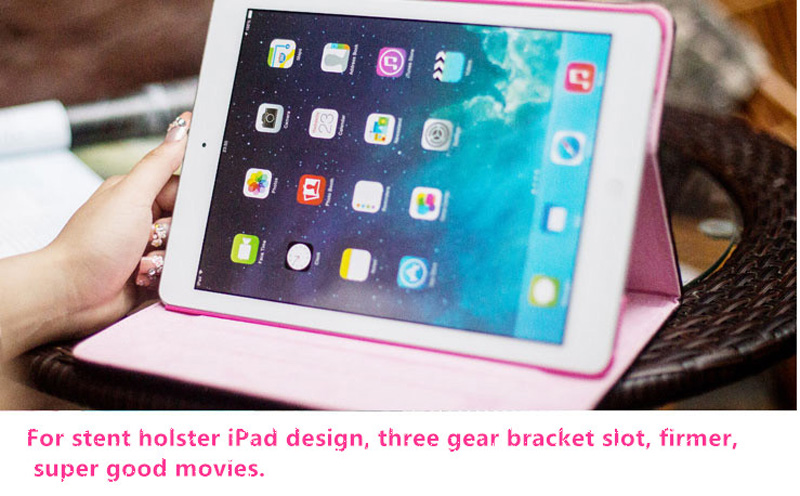 Best Luxury Black Pink Smart Cover For iPad Air Mini Pro New iPad IPCC07_14