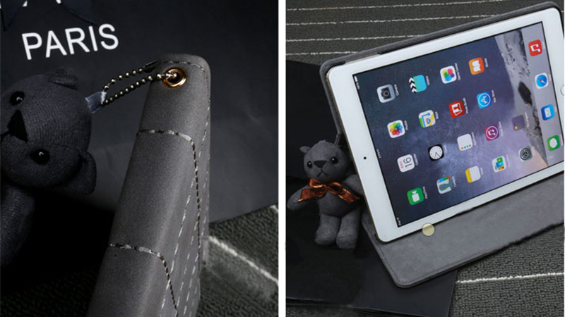 Leather iPad Air 2 iPad Mini 4 3 2 1 Cases Or Covers With Litter Bear IPCC11_8