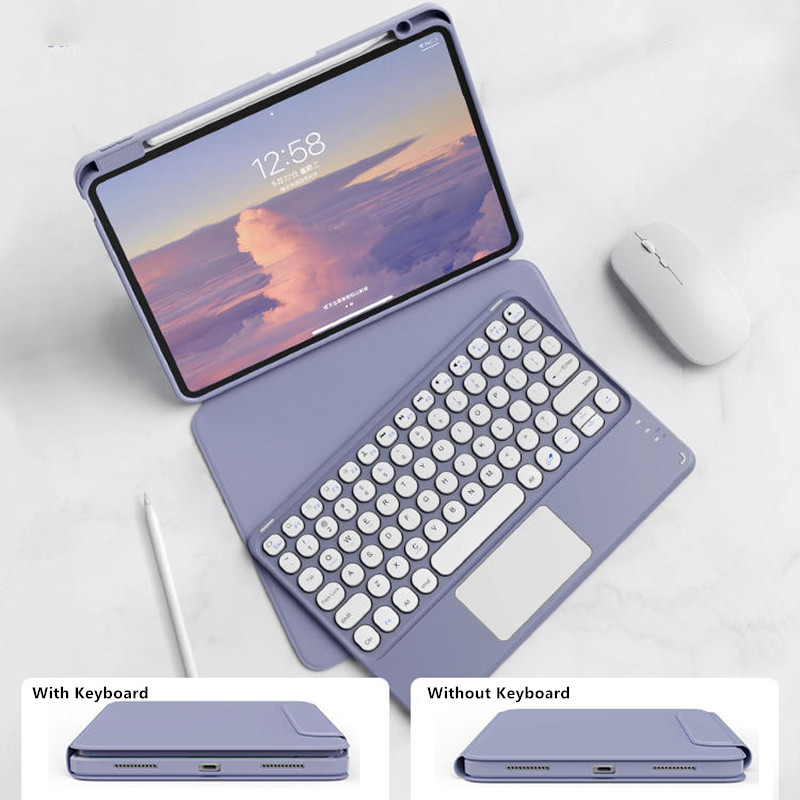 Protective Leather Cover With Keyboard For iPad Pro Air 3 With Touchpad IPK03_10