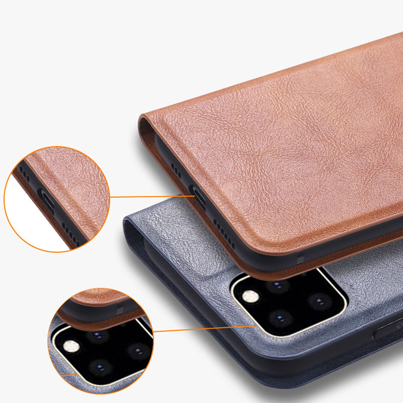 Best Leather iPhone 14 13 12 11 Case With Card Slot IPS507_9
