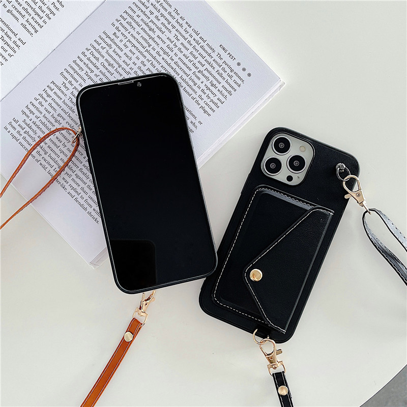Leather Wallet Case With Lanyard For iPhone 14 13 12 11 IPXSM08_10