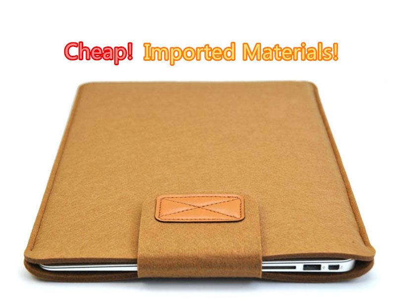 Best Light Grey 12 13 15 17 Inch Macbook Surface Felt Sleeve Bag MB1201_13