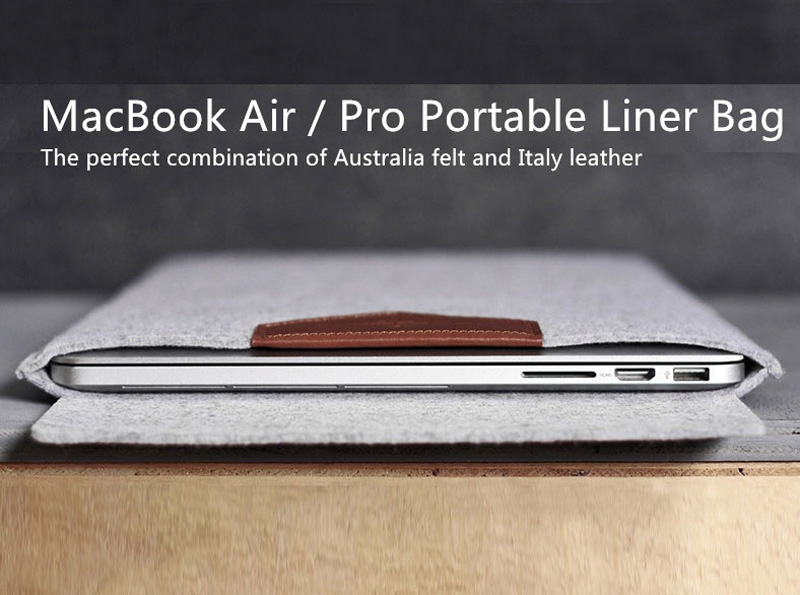 Cool Apple Dark gray Leather Macbook Air Pro Cases And Bags In 11 13 15