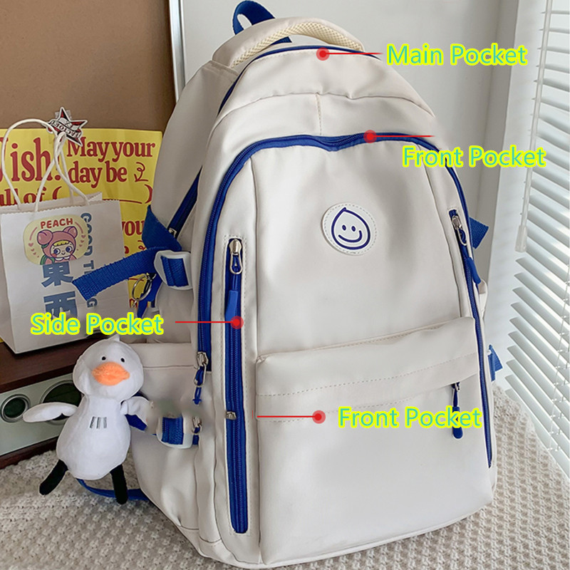Large Capacity Backpack With Duck Pendant For Student MFB08_6