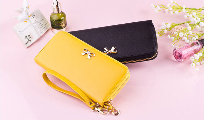 Smart Leather Cell Phone Wallets Credit Card Wallet For Women PW01_5