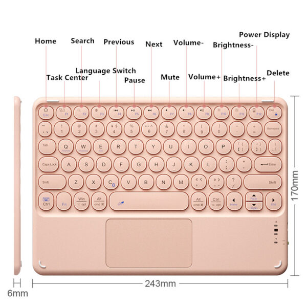 Perfect Leather iPad Pro New iPad Air Keyboard Cover With Touchpad IP501_6