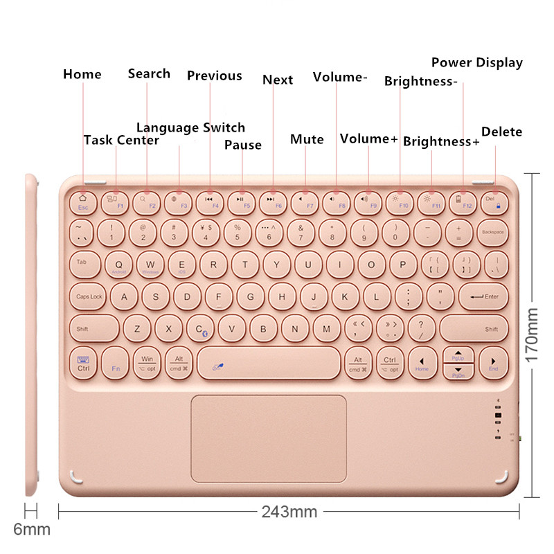 Perfect Leather iPad Pro New iPad Air Keyboard Cover With Touchpad IP501_6