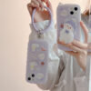 Cute Duck Painted iPhone 13 12 11 XS Case With Bracket IPS504