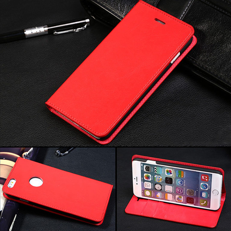 Cool Protective Leather iPhone 6 7 8 Plus Case With Card Slot IPS608
