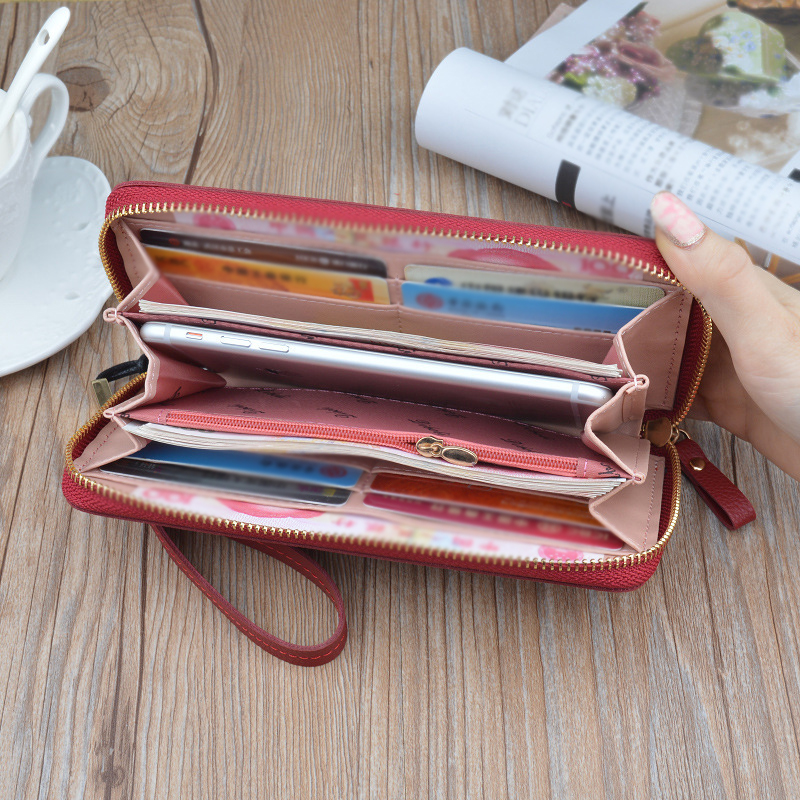 Leather Cell Phone Wallet For Samsung iPhone Smartphone Cardholder ...