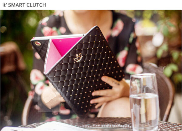 Best Luxury Black Pink Smart Cover For iPad Air Mini Pro New iPad IPCC07_3