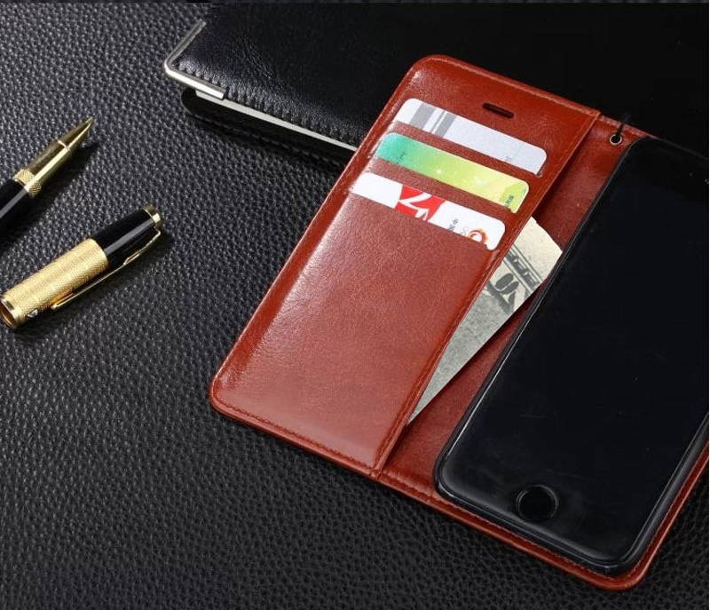 Black Leather iPhone 15 14 13 12 Case With Card Holder IPS614_7