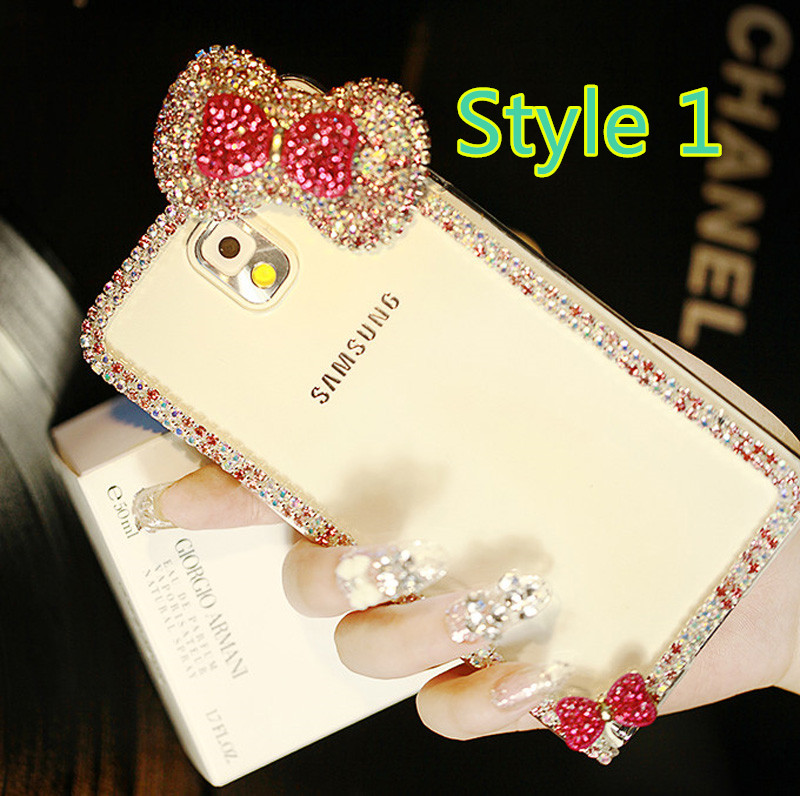 Best Luxury Bowknot Diamond Phone Cases For Samsung S6 S5 Note 4 SG606