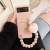 Case For Samsung Z Flip5 4 3 With Fluff Love Bracelet SG603