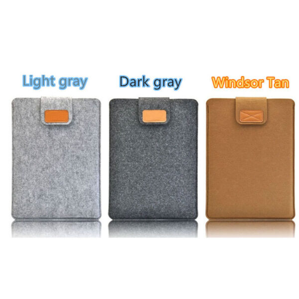 Best Light Grey 12 13 15 17 Inch Macbook Surface Felt Sleeve Bag MB1201_2