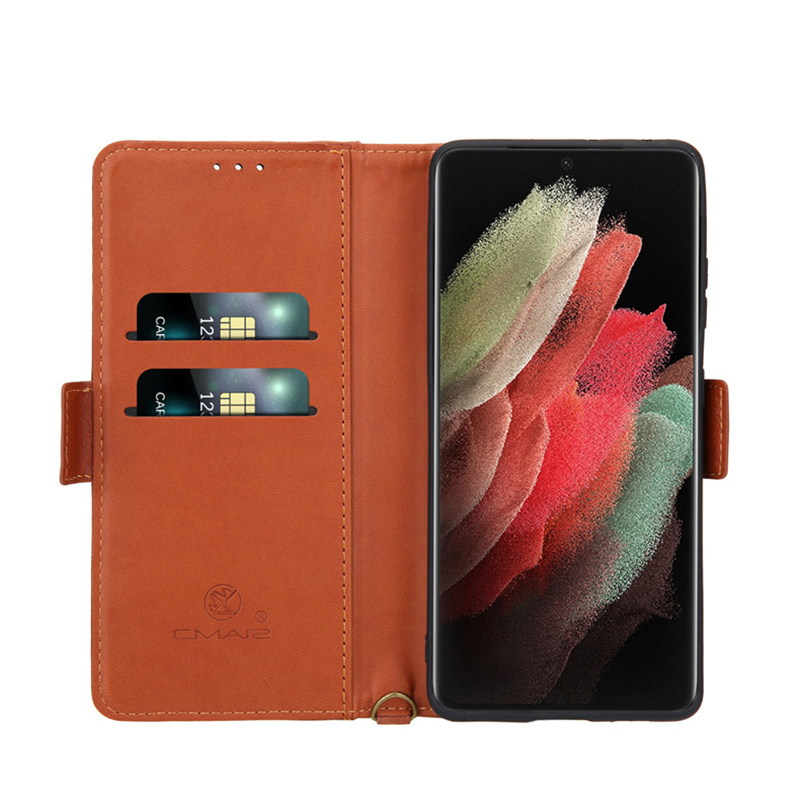 Leather Case With Card Holder For Samsung S22 21 20 Note 20 SG608_4