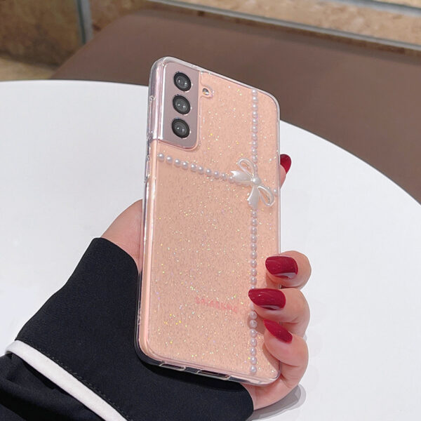 Cute Glitter Case With Bowknot For Samsung S23 22 21 20 SG613_4