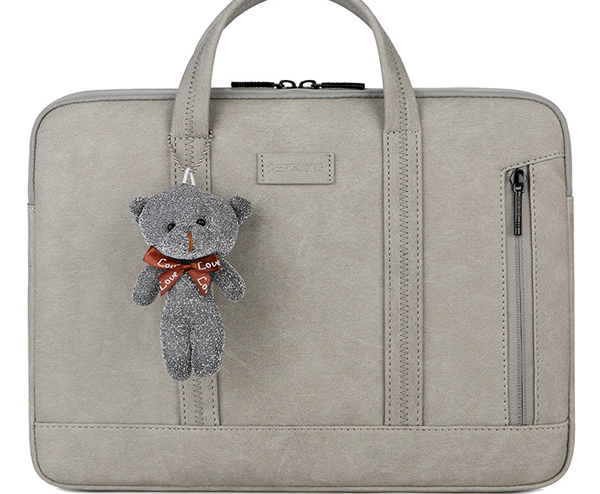Large-capacity Leather Bag With Little bear For Macbook Surface SPC01_3