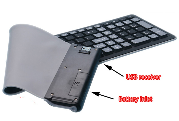 Silicone Portable Folding USB Waterproof Keyboard For Surface Macbook PKB03_3