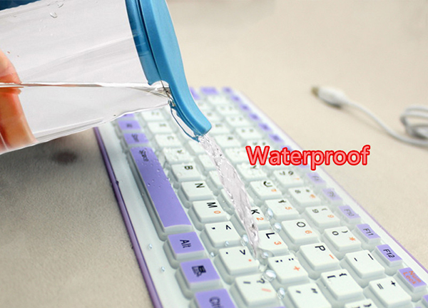 Silicone Foldable USB Waterproof Keyboard For Surface Macbook PKB03_5