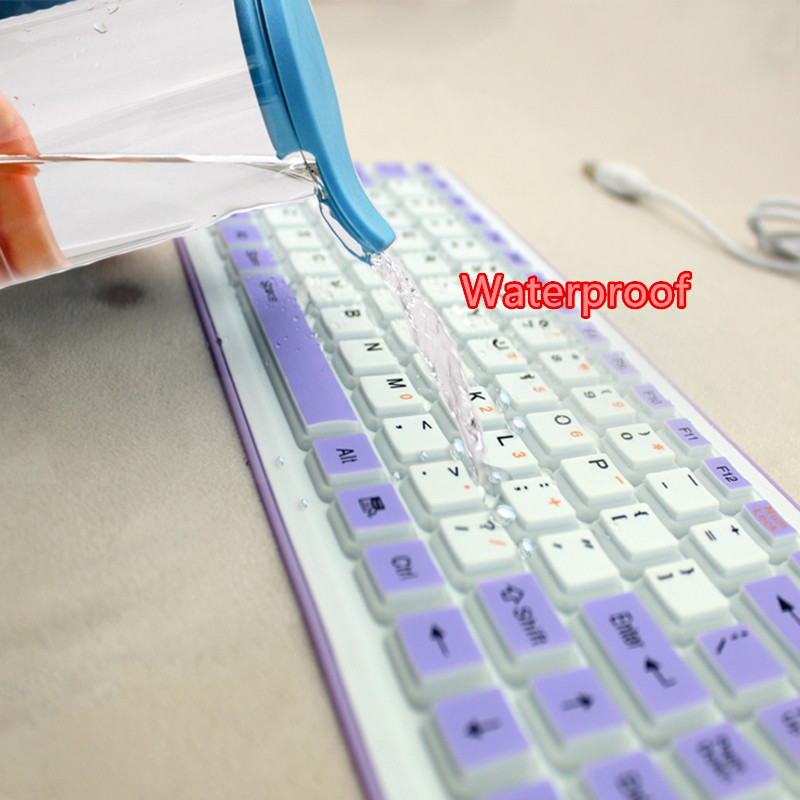 Silicone Portable Folding USB Waterproof Keyboard For Surface Macbook PKB03_5