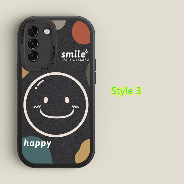 Cute Leather Happy Case For Samsung S22 21 SG701_3