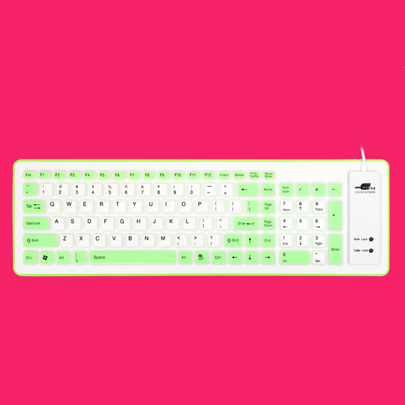 Foldable Silicone USB Keyboard For Surface Book Macbook Air Pro PKB04_4