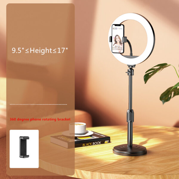 360 Rotating Live Broadcast Phone Stand With Fill light PHE05
