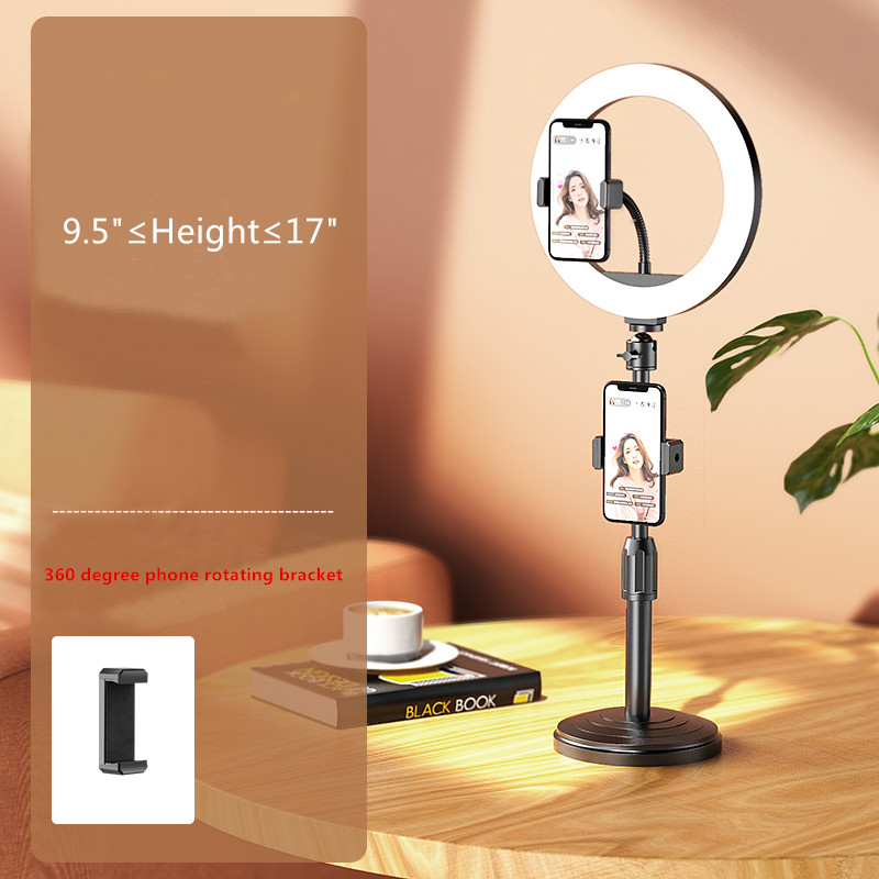 360 Rotating Live Broadcast Phone Stand With Fill light PHE05_2