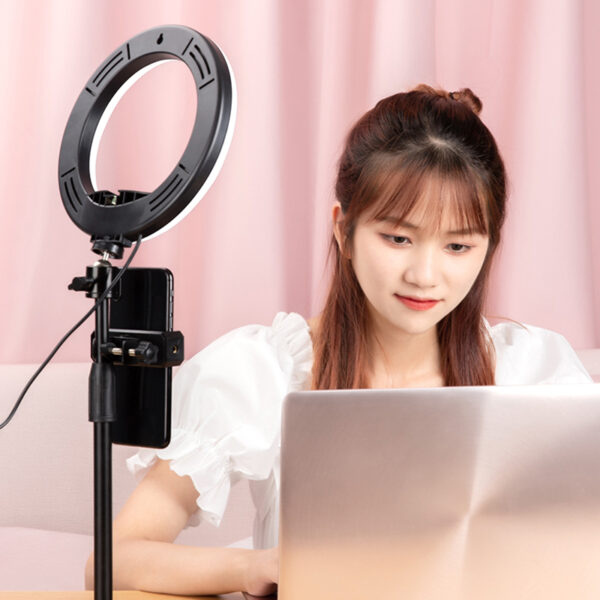 360 Rotating Live Broadcast Phone Stand With Fill light PHE05_7