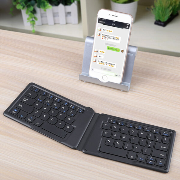 Wireless Bluetooth Foldable Silicone Keyboard For iPad PC Phone PKB05_2