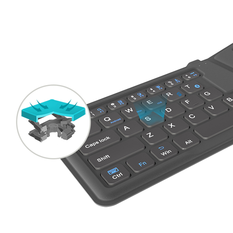 Wireless Bluetooth Foldable Keyboard For iPad PC Phone PKB05_3