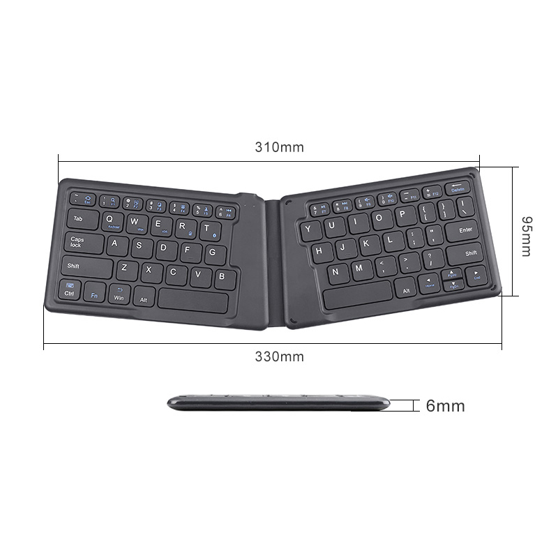 Wireless Bluetooth Foldable Silicone Keyboard For iPad PC Phone PKB05_7