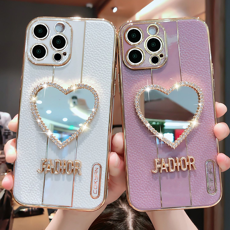 Heart Shaped Case With Mirror For iPhone 14 13 12 IPS710_6