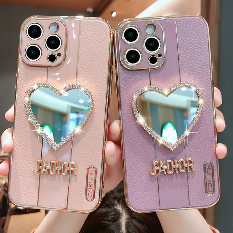 Heart Shaped Case With Mirror For iPhone 14 13 12 IPS710_7