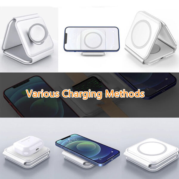 Three-in-one Foldable Wireless Charger For iPhone AirPods iWatch ICD06_7