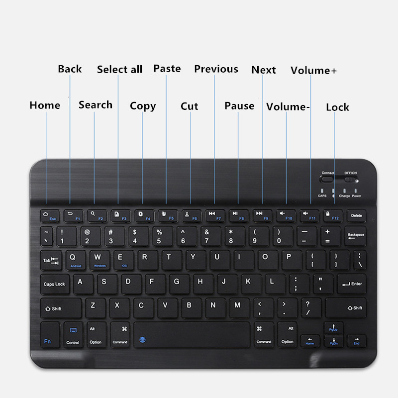 Protective Leather Keyboard With Cover For iPad Air Pro Mini New iPad IPCK07_7