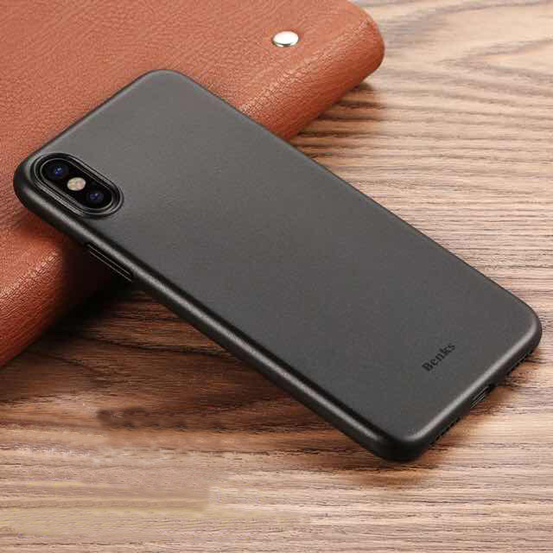 Perfect Black Thin iPhone X XS Protective Case Cover IPS102