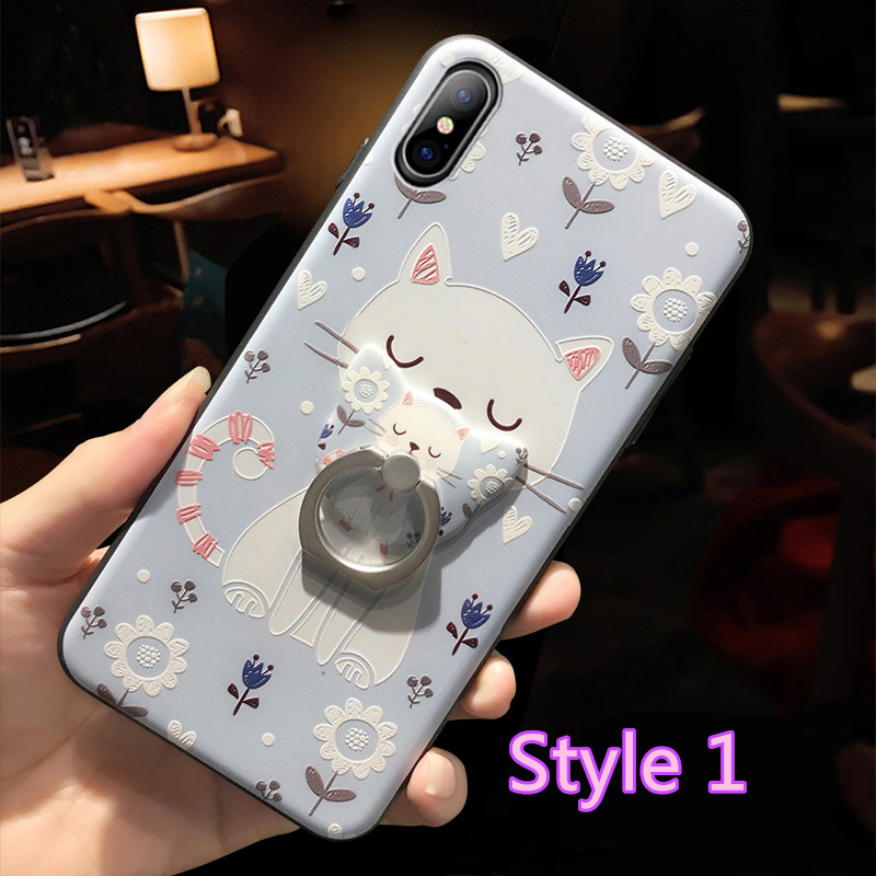 Cartoon Creative Relief Silicone Case For iPhone X IPS108