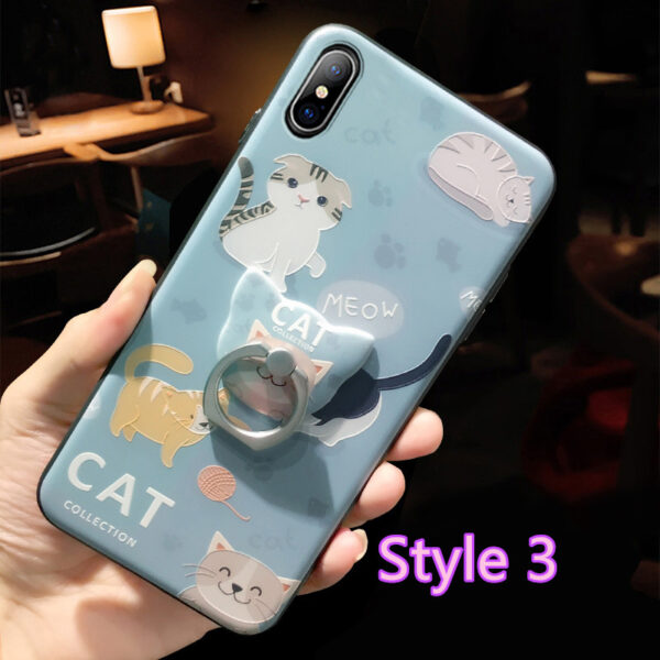Cartoon Creative Relief Silicone Case For iPhone X IPS108_3