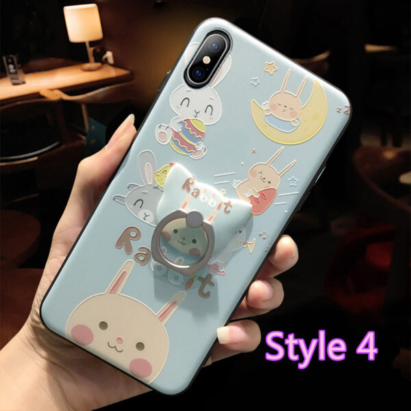 Cartoon Creative Relief Silicone Case For iPhone X IPS108_4
