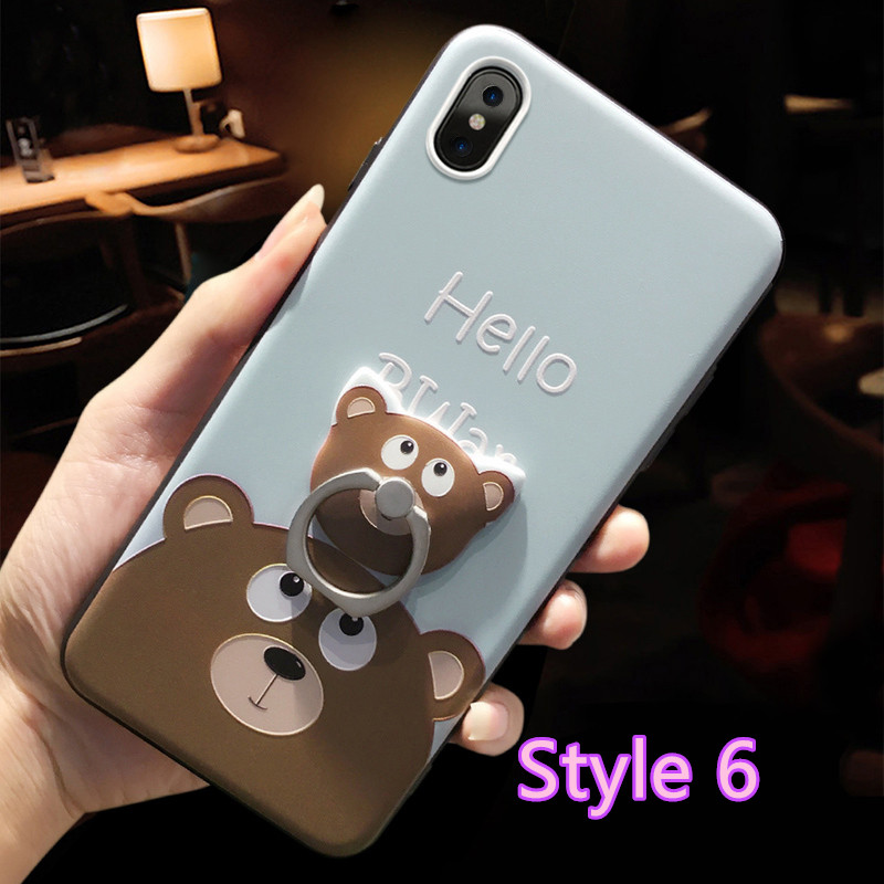 Cartoon Creative Relief Silicone Case For iPhone X IPS108_6