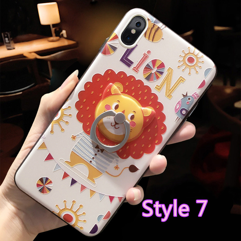 Cartoon Creative Relief Silicone Case For iPhone X IPS108_7