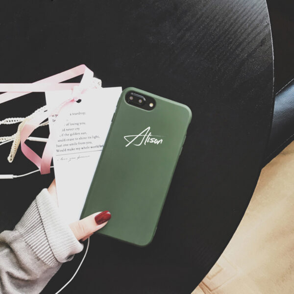 Customize Name Letter Case Cover For iPhone X 8 7 6S Plus IPS105
